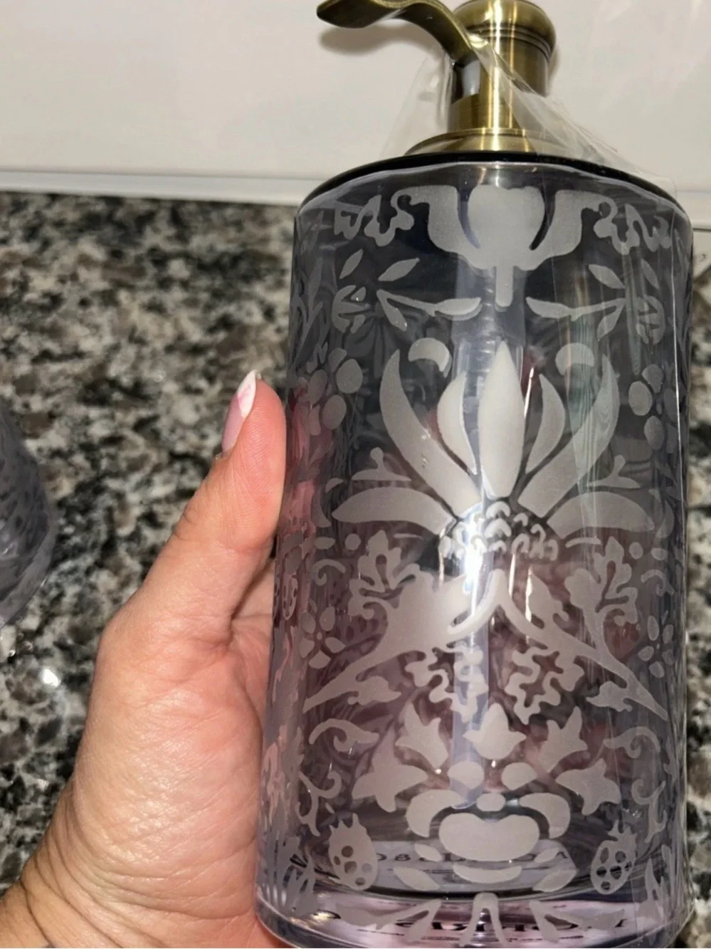Morris & Co Strawberry Thief Tumbler Soap Pump Toothbrush Holder Etched Blue 3pc